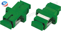 SC dos conectores dos adaptadores da fibra ótica do PVC ao verde simples Singlemode do LC